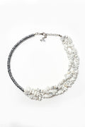 #11 Collier howlite blanc et argent