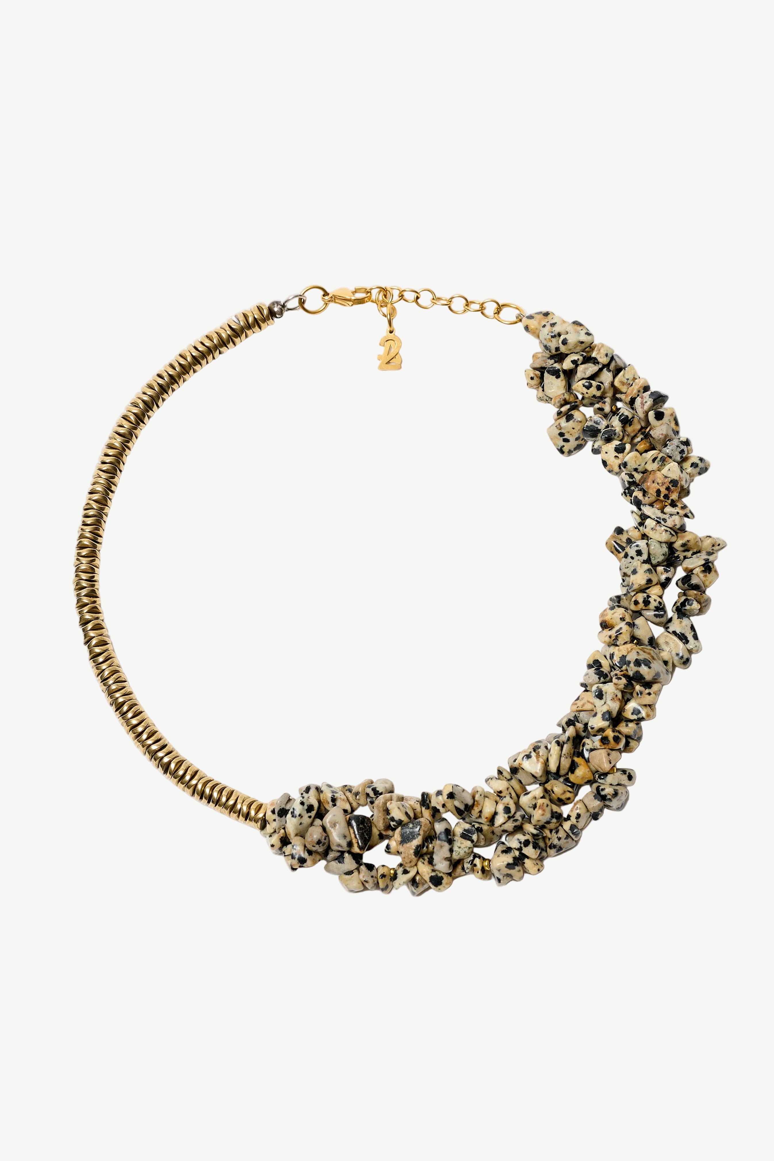#2 Collier jaspe léopard et doré