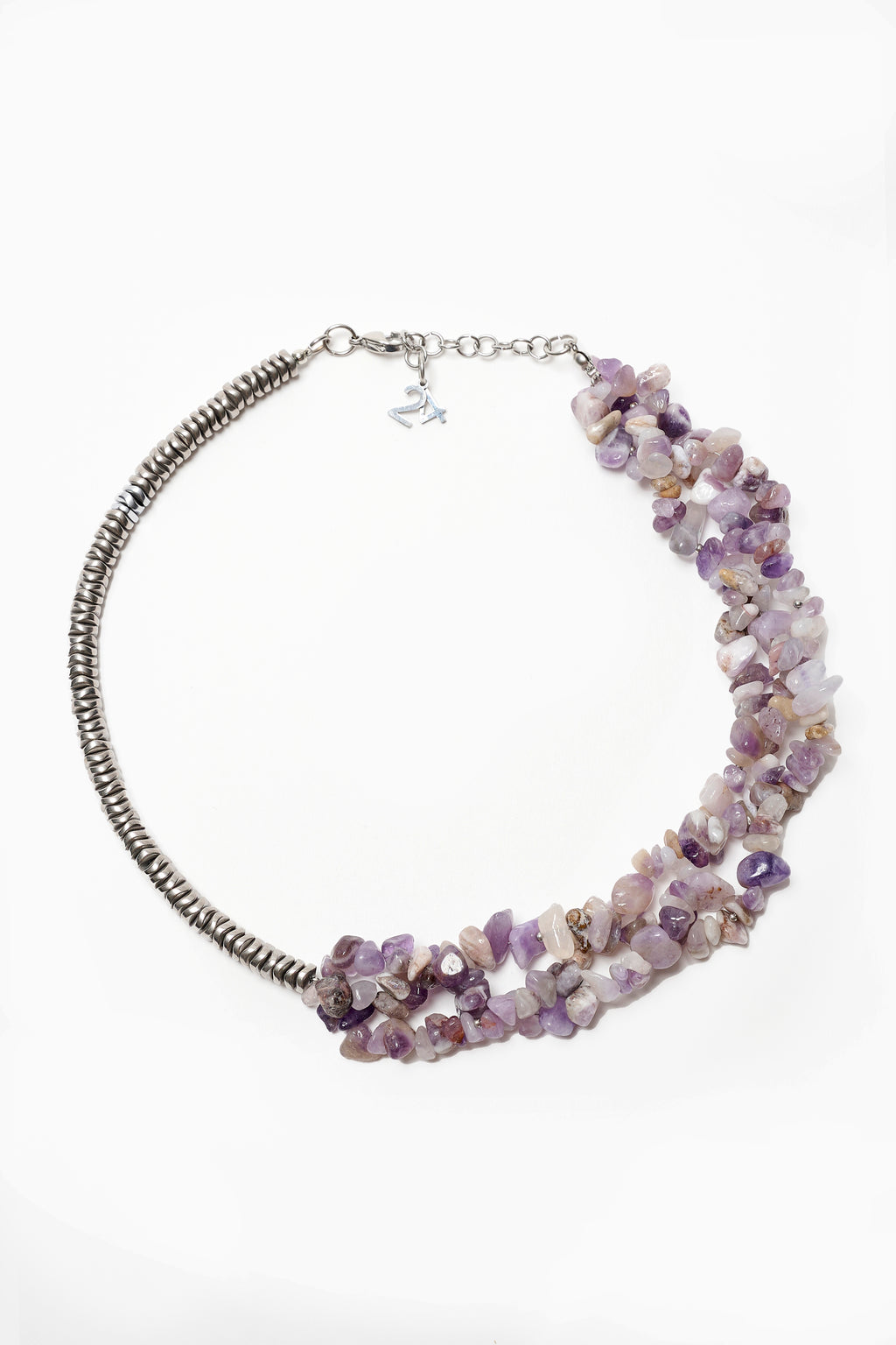 #14 Collier améthyste et argent