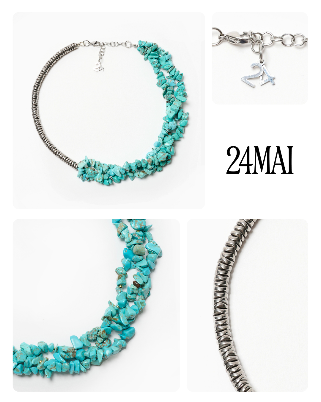 #10 Collier turquoise et argent
