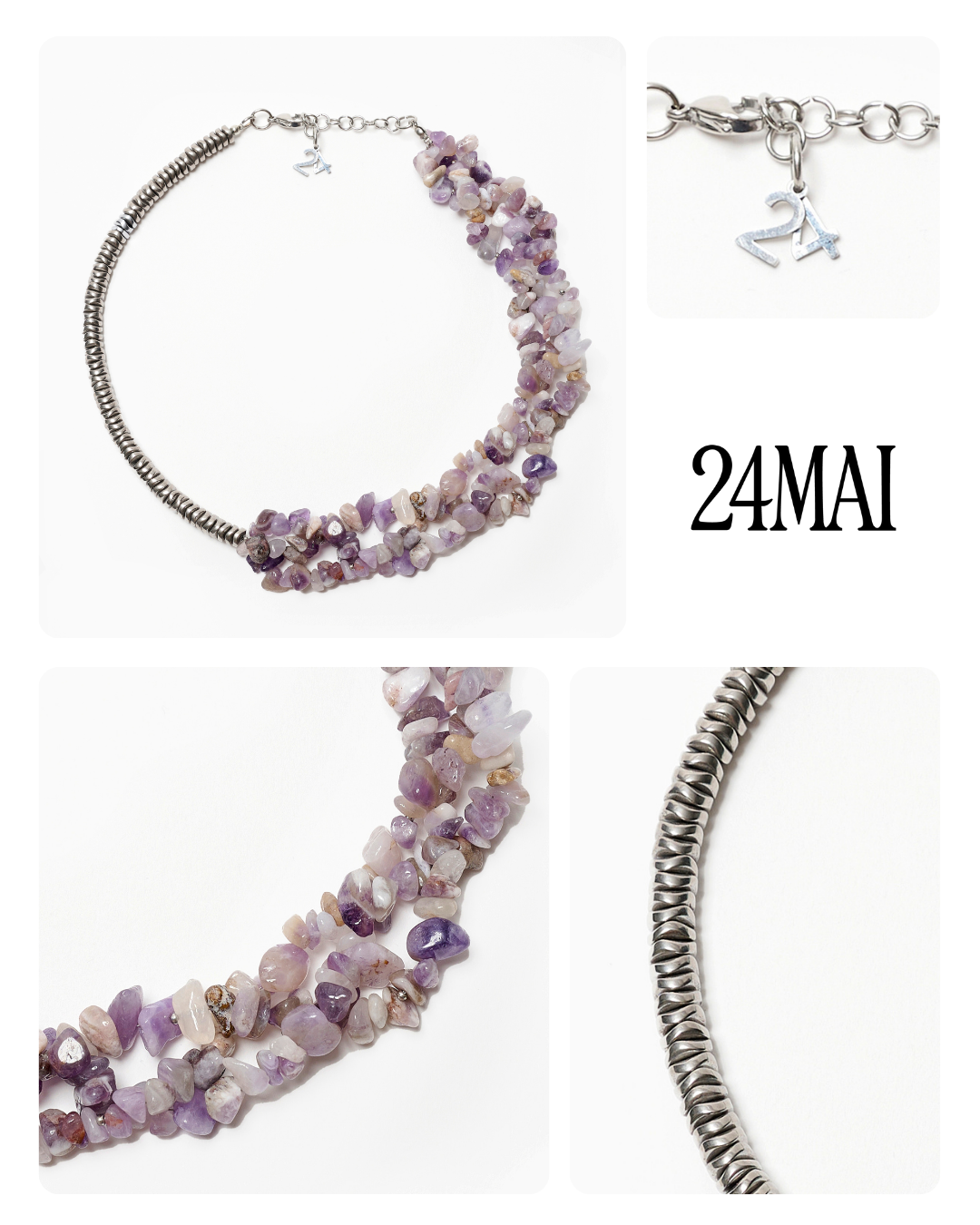 #14 Collier améthyste et argent